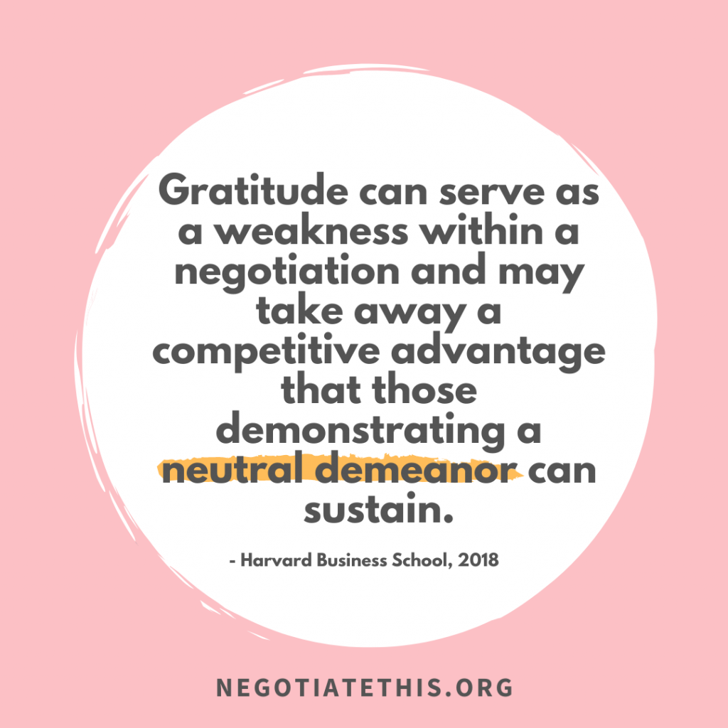 negotiation gratitude