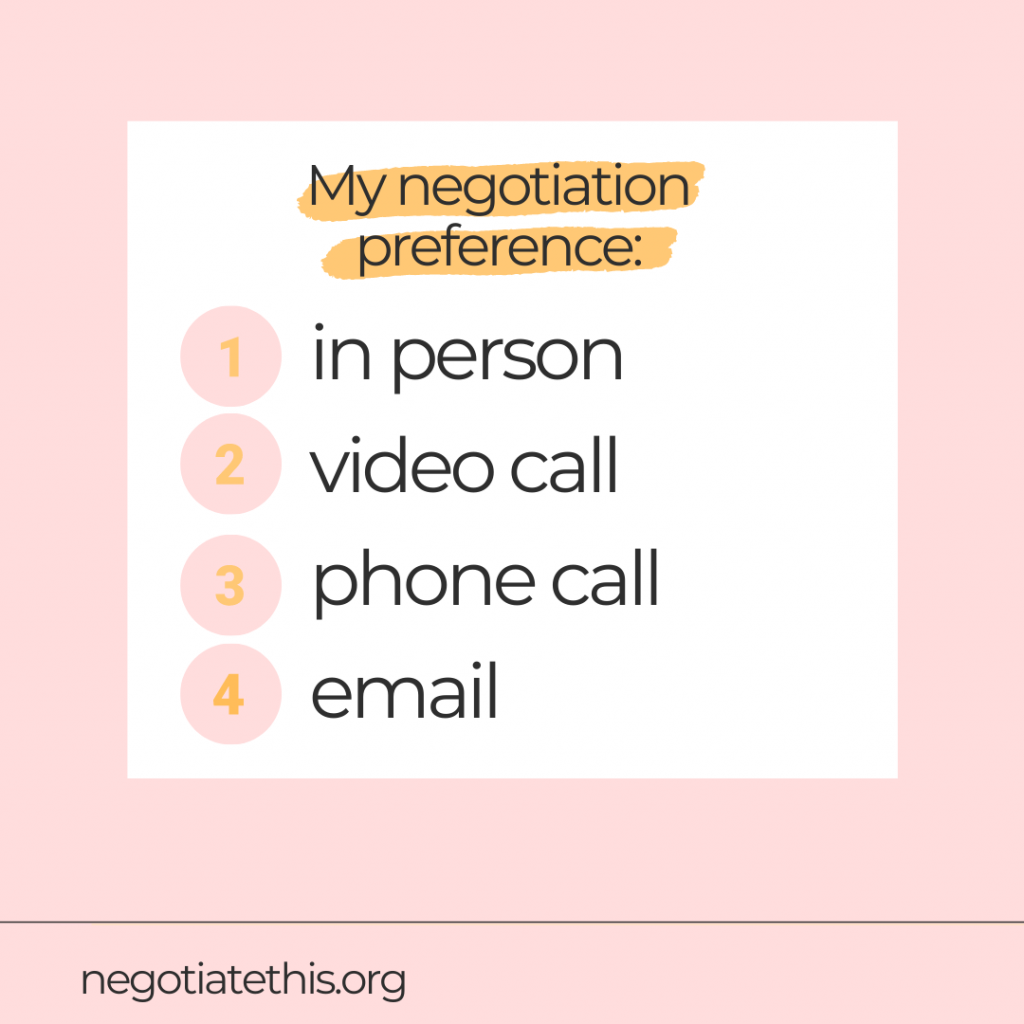 methods for negotiating best and worst