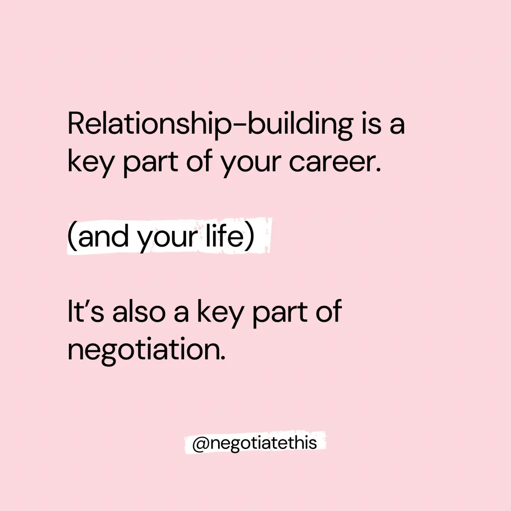 relationships matter in negotiations