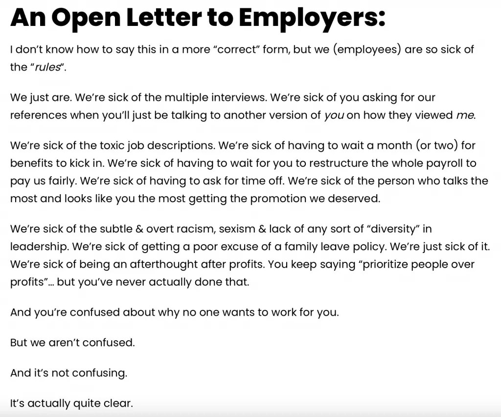 An open letters to employers - Negotiate This