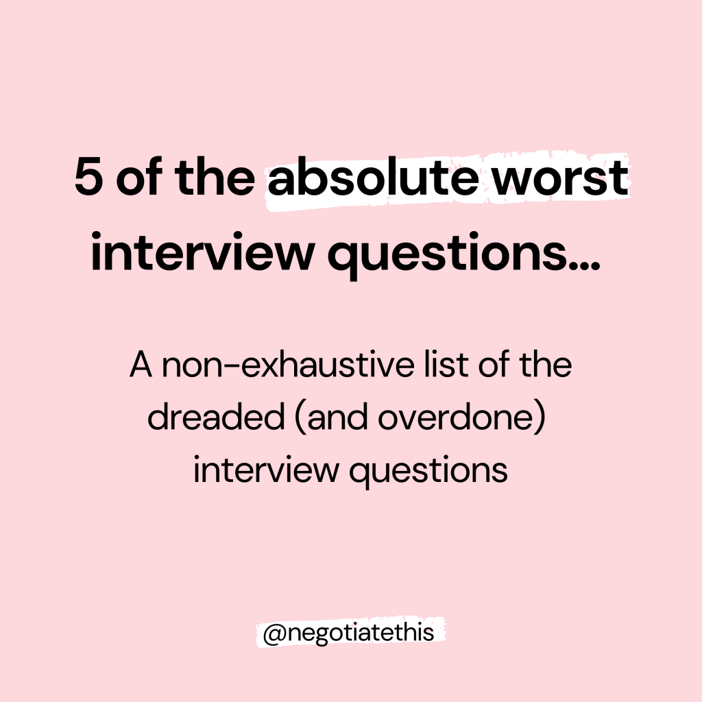 worst interview questions