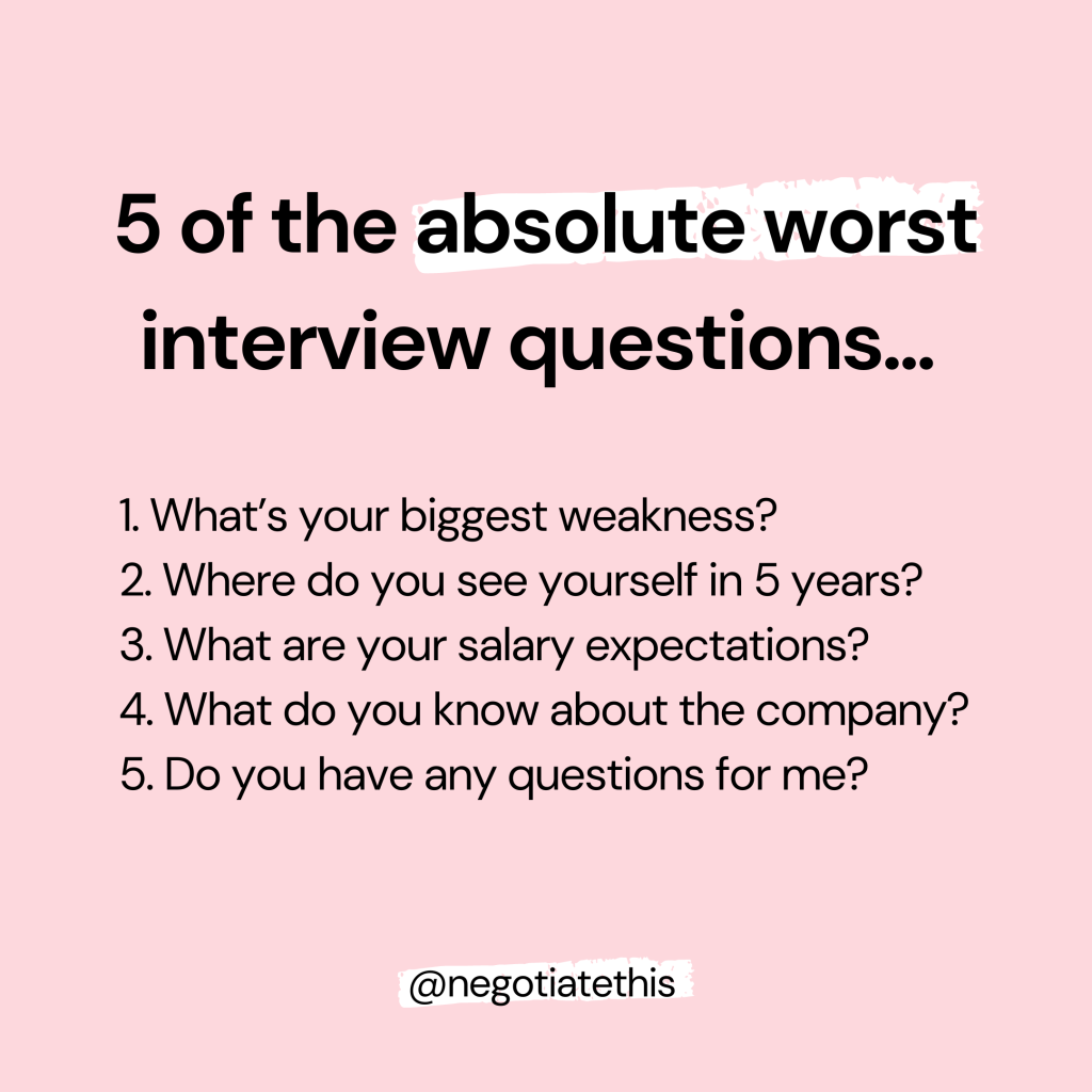 worst interview questions