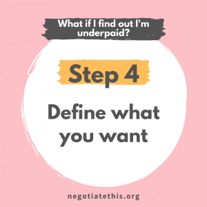 step 4: define what you want