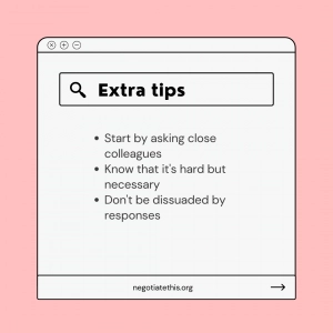 extra tips for asking how much money