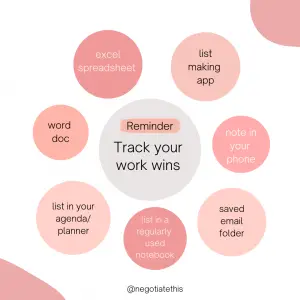 reminder track your work wins