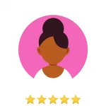 animated person image with 5 stars